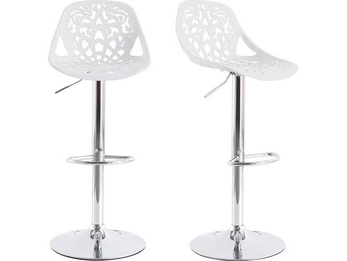 Design-Barhocker Barock Weiß 2er Set BAROCCA. Design-Barhocker Barock Weiß 2er Set BAROCCA. von Miliboo