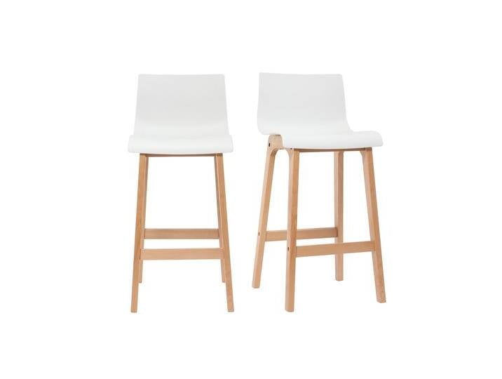 Design-Barhocker Holz und Weiß 65 cm 2 Stck. NEW SURF Design-Barhocker Holz und Weiß 65 cm 2 Stck. NEW SURF von Miliboo