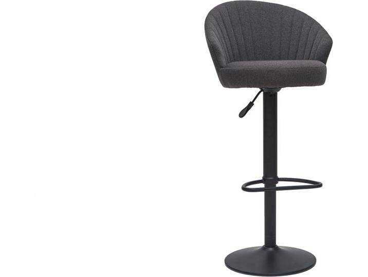 Design-Barhocker aus grauem Stoff IZAAC von Miliboo