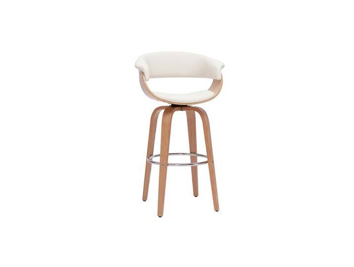 Design-Barhocker drehbar weiß mit hellem Holz H 67 cm OKTAV Design-Barhocker drehbar weiß mit hellem Holz H 67 cm OKTAV von Miliboo