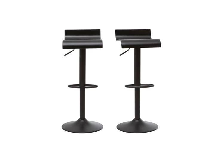 Design-Barhocker schwarz (2er-Set) SURF von Miliboo