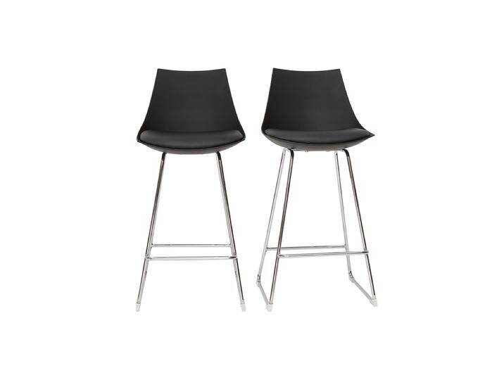 Design-Barhocker schwarz 65 cm (2er-Satz) JUNE von Miliboo