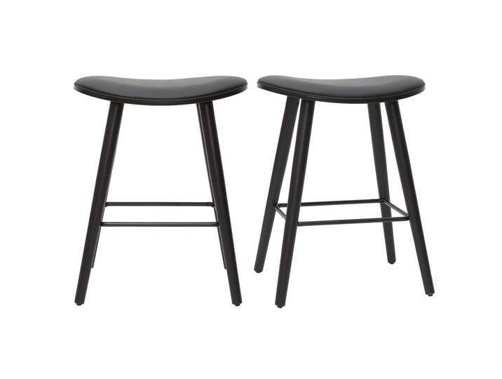 Design-Barhocker schwarz H65 cm (2er-Set) MEADOW von Miliboo