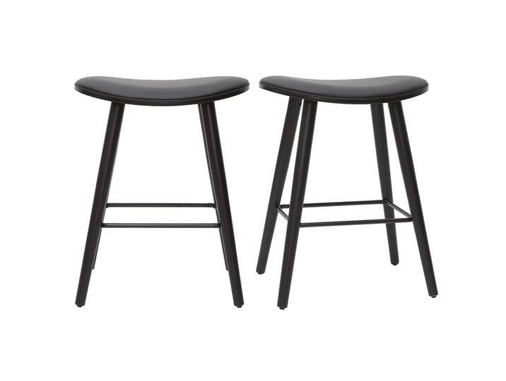 Design-Barhocker schwarz H65 cm (2er-Set) MEADOW von Miliboo