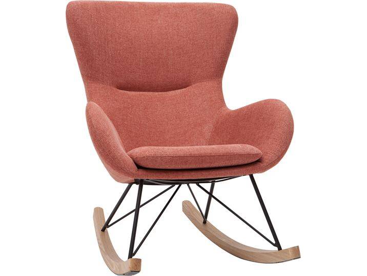 Design-Schaukelstuhl Samteffekt Terrakotta-Muster ESKUA von Miliboo