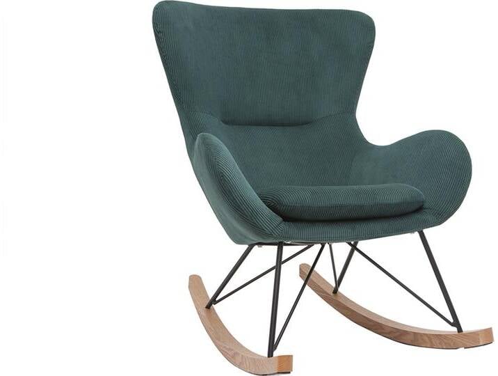 Design-Schaukelstuhl Velours grün ESKUA Design-Schaukelstuhl Velours grün ESKUA von Miliboo