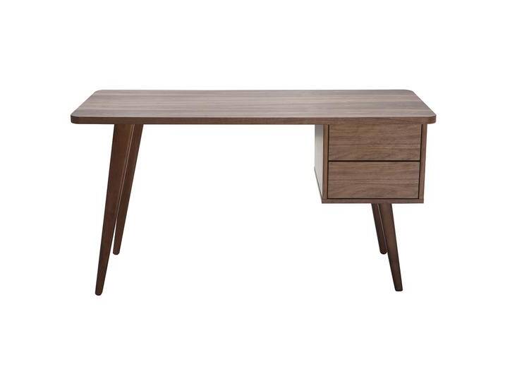 Design-Schreibtisch Nussbaum L140 cm FIFTIES von Miliboo