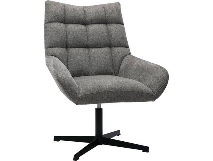 Design Sessel im dunkelgrauen strukturiertem Samtdesign drehbar KING Design Sessel im dunkelgrauen strukturiertem Samtdesign drehbar KING von Miliboo