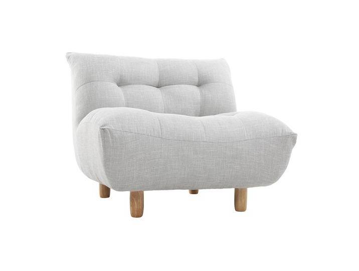 Design-Sessel skandinavisch Grau und Eiche YUMI von Miliboo