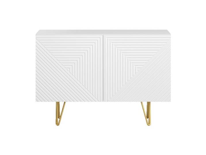 Design-Sideboard weiß und goldfarben mit 2 Türen B107 cm OZEN von Miliboo