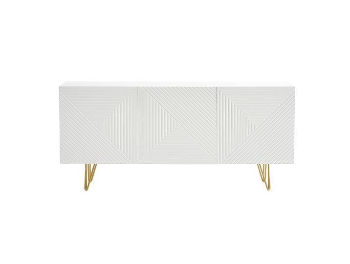 Design-Sideboard weiß und vergoldet B160 cm OZEN Design-Sideboard weiß und vergoldet B160 cm OZEN von Miliboo