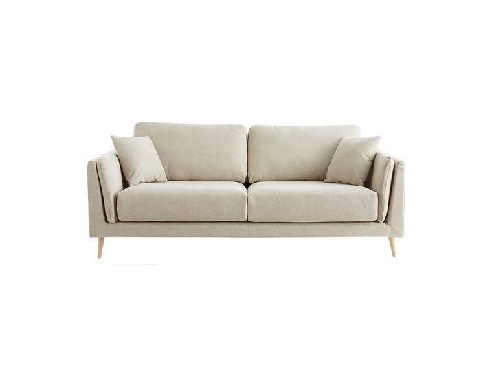 Design-Sofa 3-Sitzer aus naturbeigem Stoff VOGUE von Miliboo