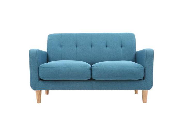 Design-Sofa skandinavisch blaugrüner Stoff 2-Sitzer LUNA von Miliboo