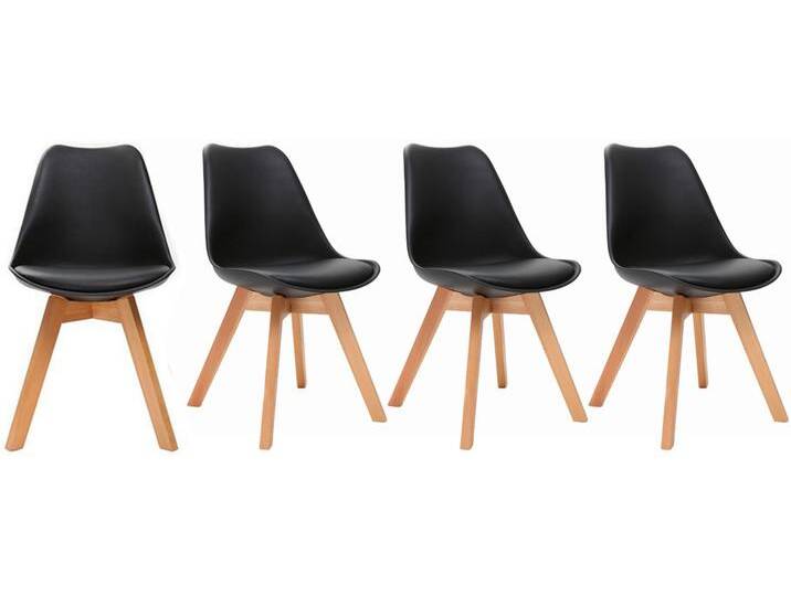 Design-Stühle Schwarz 4er-Set PAULINE von Miliboo