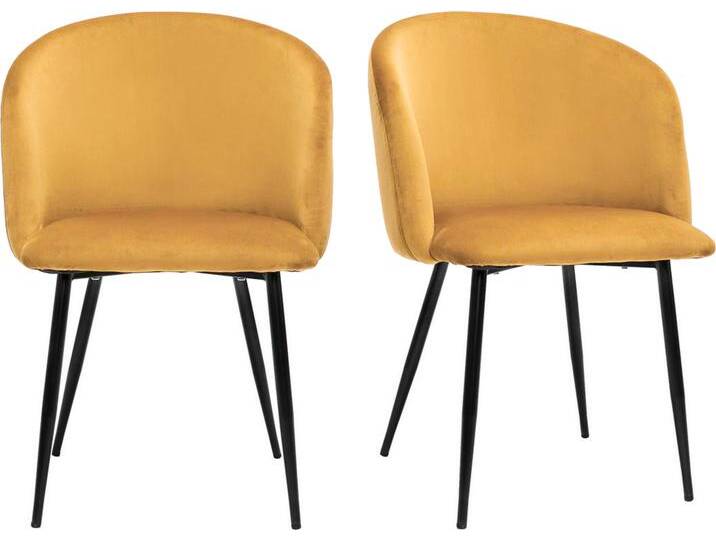 Design-Stühle in bronzefarbenem Samt (2er-Set) VANITY von Miliboo