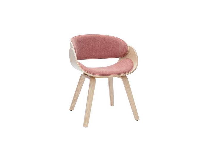 Design-Stuhl aus Samt-Textur-Stoff in Terrakotta und hellem Holz BENT Design-Stuhl aus Samt-Textur-Stoff in Terrakotta und hellem Holz BENT von Miliboo