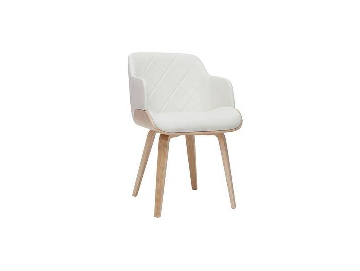 Design-Stuhl weiß und helles Holz LUCIEN Design-Stuhl weiß und helles Holz LUCIEN von Miliboo