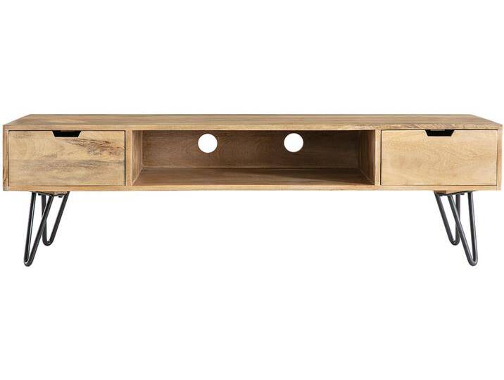 Design-TV-Möbel Mangoholz Hairpin-Tischbeine Metall VIBES von Miliboo