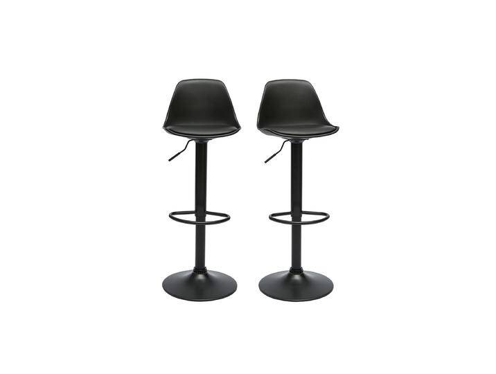 Design schwarze Barhocker (2er Set) STEEVY von Miliboo