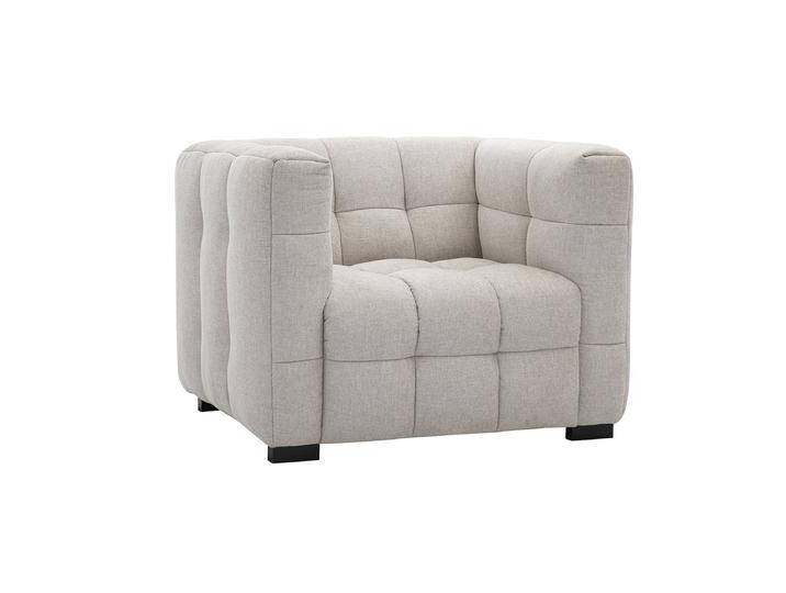 Designersessel in texturiertem Samt-Effekt-Stoff beige CORTO von Miliboo