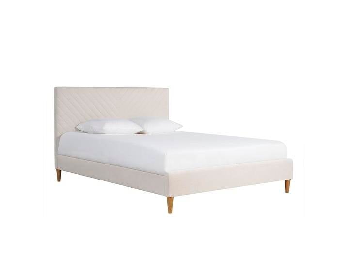 Doppelbett 160x200 aus beigem Stoff SIDONIE von Miliboo