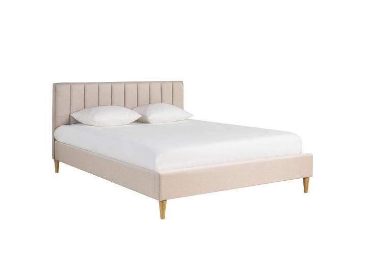 Doppelbett 160x200 cm in beigem Stoff DIANE von Miliboo