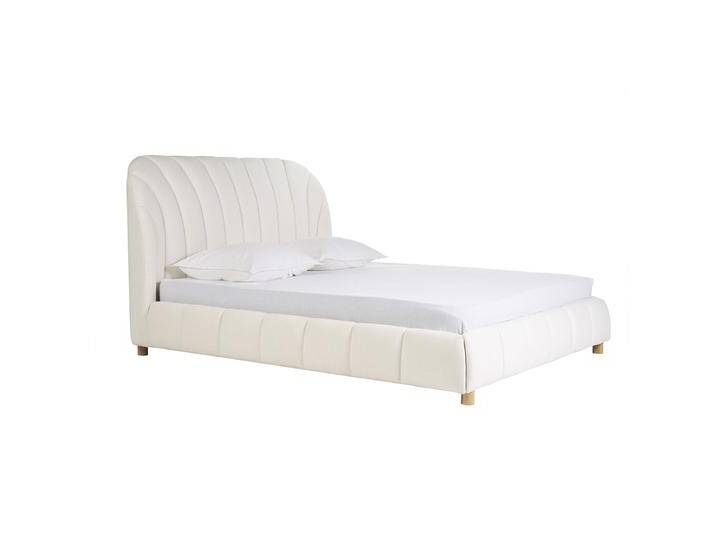 Doppelbett 160x200 in Stoff mit Schlingenwolloptik ARIELLE von Miliboo