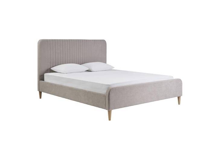 Doppelbett 160x200 in Taupe-Stoff LINDSAY von Miliboo