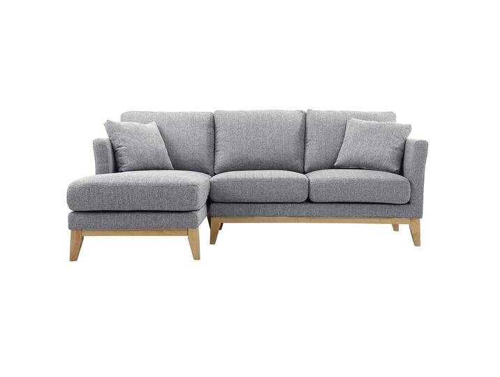 Ecksofa links OSLO im skandinavischen Stil aus hellgrauem, abziehbarem Stoff von Miliboo