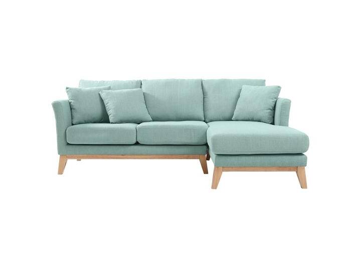 Ecksofa rechts skandinavisch Lagunenblau OSLO von Miliboo