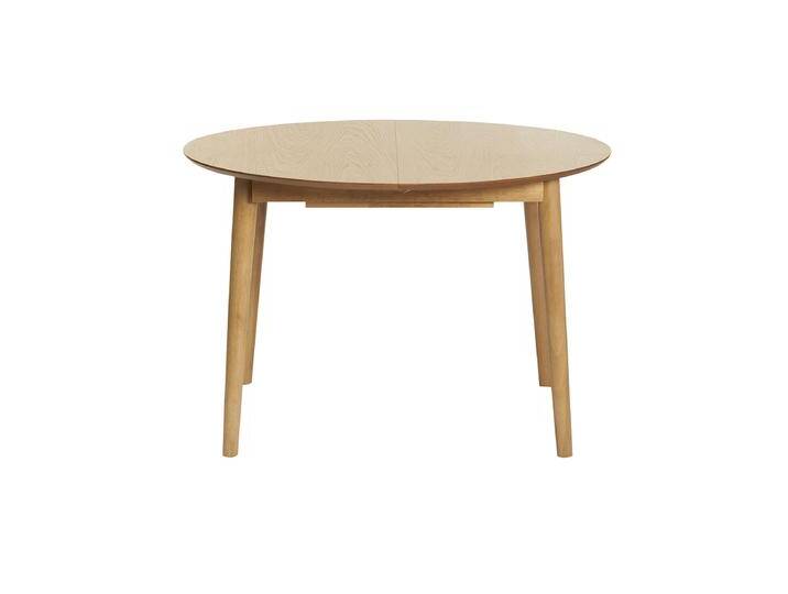 Erweiterbarer Tisch mit integrierten Verlängerungen rund aus hellem Holz mit Eichenfurnier B115-154 cm EGO von Miliboo