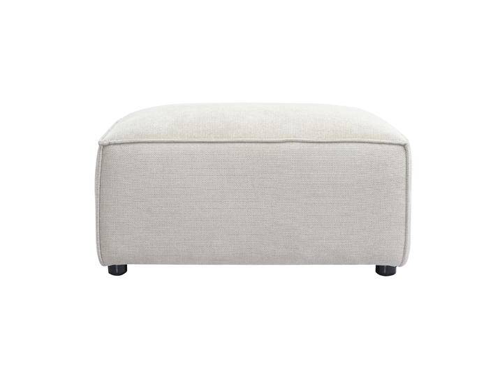 Fußhocker aus Stoff in texturiertem Beige Samteffekt SPLIT von Miliboo