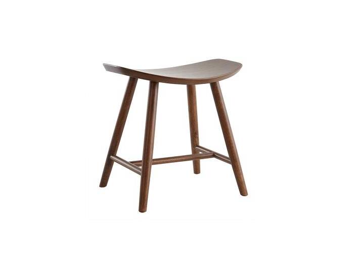 Hocker aus Nussbaum H46,5 cm DEMORY von Miliboo