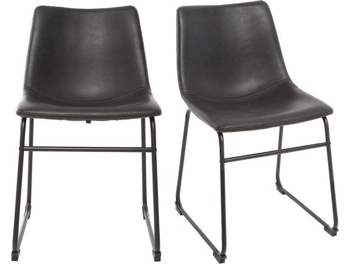Industrial-Stühle in Schwarz (2er-Set) NEW ROCK von Miliboo