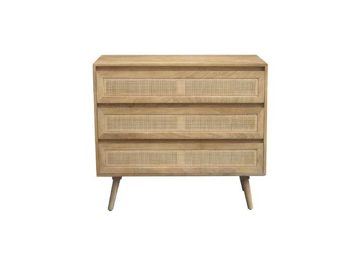 Kommode aus massivem Mangoholz und Rattan-Rohrgeflecht 3 Schubladen B90 cm ACANGE Kommode aus massivem Mangoholz und Rattan-Rohrgeflecht 3 Schubladen B90 cm ACANGE von Miliboo