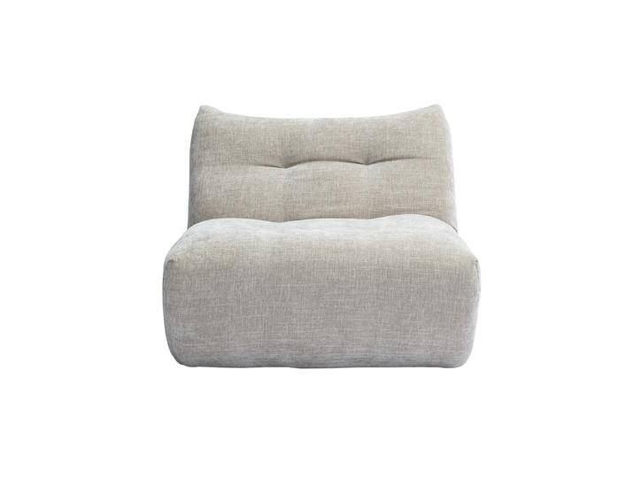 Lounge-Sessel in taupefarbenem Samteffekt-Stoff BUMPY von Miliboo