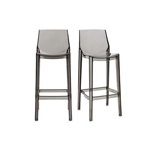 Miliboo 2er-Set Design-Barhocker Rauchgrau YLAK Miliboo 2er-Set Design-Barhocker Rauchgrau YLAK von Miliboo