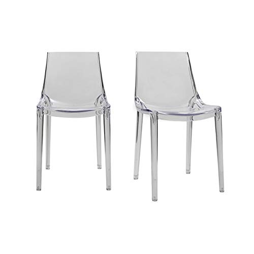 Miliboo 2er-Set Durchsichtige Design-Stühle YZEL von Miliboo