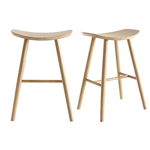 Miliboo Barhocker helles Holz H65 cm (2er-Set) DEMORY von Miliboo