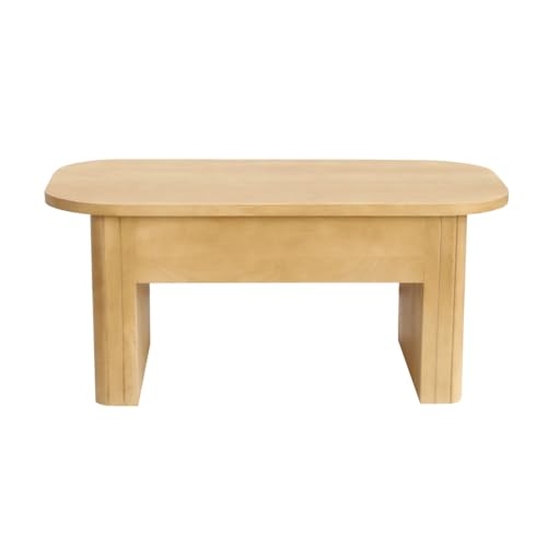Miliboo Couchtisch, klappbar, rechteckig, Mangoholz, massiv, Länge 100 cm, Latigo von Miliboo