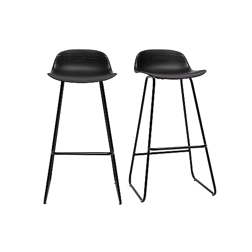 Miliboo Design-Barhocker schwarz 2er-Set Ella von Miliboo