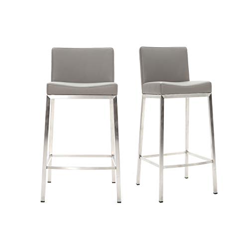 Miliboo Design-Hocker 66 cm Grau 2er-Set Epsilon von Miliboo