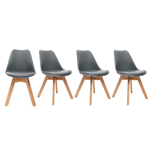Miliboo Design-Stühle Grau 4er-Set Pauline von Miliboo