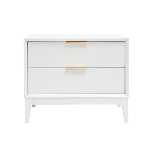Miliboo Nachttisch, Weiß, matt, Metall, goldfarben, mit Ablagen, Länge 60 cm, Giana Miliboo Nachttisch, Weiß, matt, Metall, goldfarben, mit Ablagen, Länge 60 cm, Giana von Miliboo
