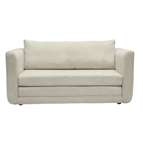 Miliboo Schlafsofa, 2-Sitzer, aus Cordstoff, Beige Leon Miliboo Schlafsofa, 2-Sitzer, aus Cordstoff, Beige Leon von Miliboo
