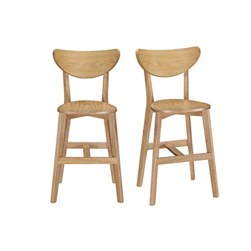 Miliboo Skandinavische Barhocker Leena Eiche (2er-Set) von Miliboo