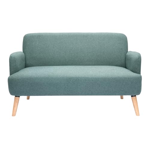 Miliboo Skandinavisches 2-Sitzer-Sofa aus grauem Stoff und hellem Holz ISKO von Miliboo