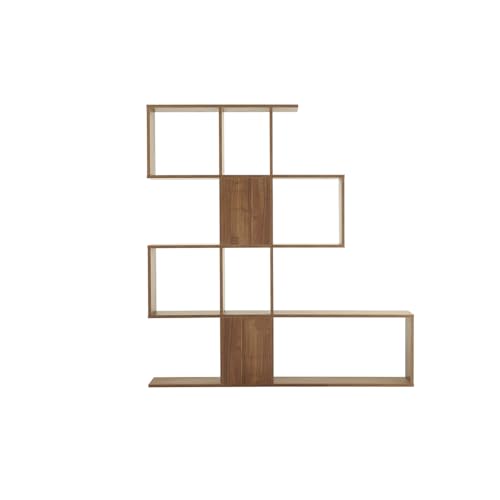 Miliboo Skandinavisches Bücherregal Raumtrenner Walnussfinish H147 cm Como von Miliboo