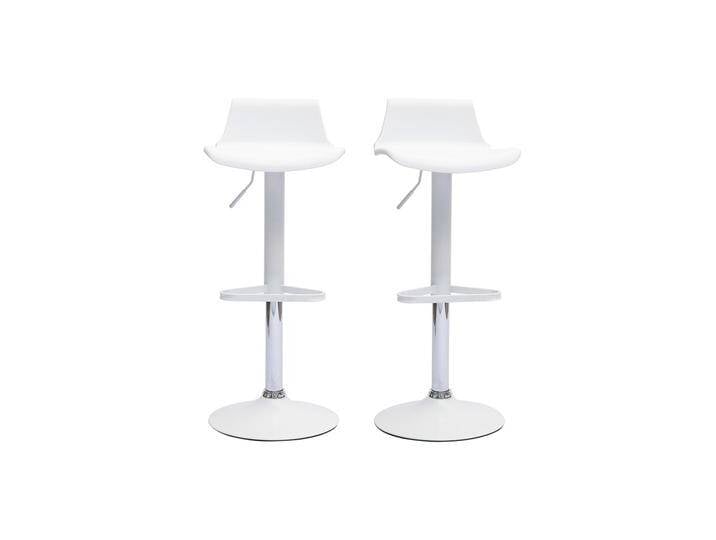 Moderne weiße Barhocker 360° drehbar und höhenverstellbar (2er-Set) KRONOS von Miliboo