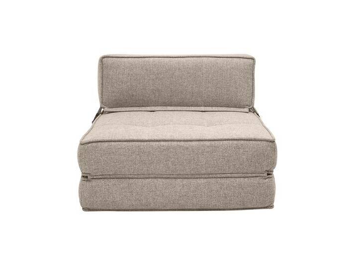 Schlafsofa taupefarbener Stoff 1-Sitzer KATY Schlafsofa taupefarbener Stoff 1-Sitzer KATY von Miliboo